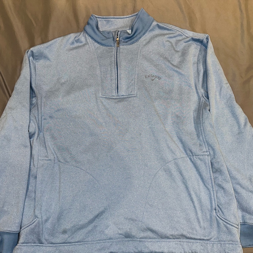 Callaway Light‎ Blue Quarter-Zip Pullover